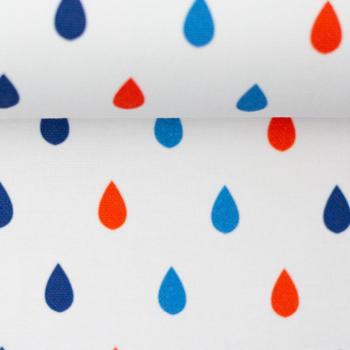 Canvas Heiner, weiß, orange blaue Tropfen